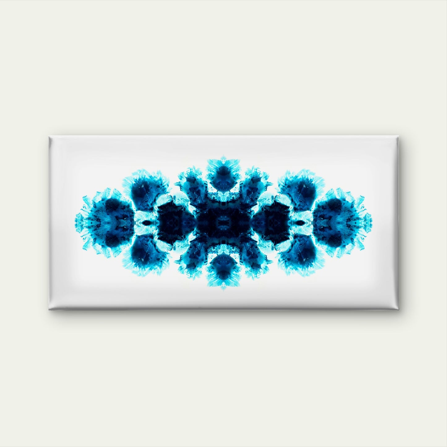symmetrical blue and black Wall Art Canvas Office Home Room Framed 120x60cm