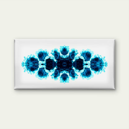 symmetrical blue and black Wall Art Canvas Office Home Room Framed 120x60cm