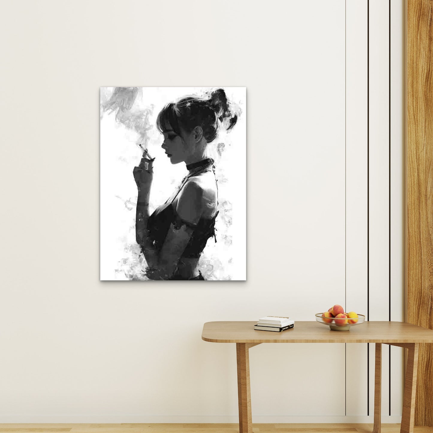 Smoking-Themed Decor 60x90cm Metal Print Ready to Hang - Bella Home Decor