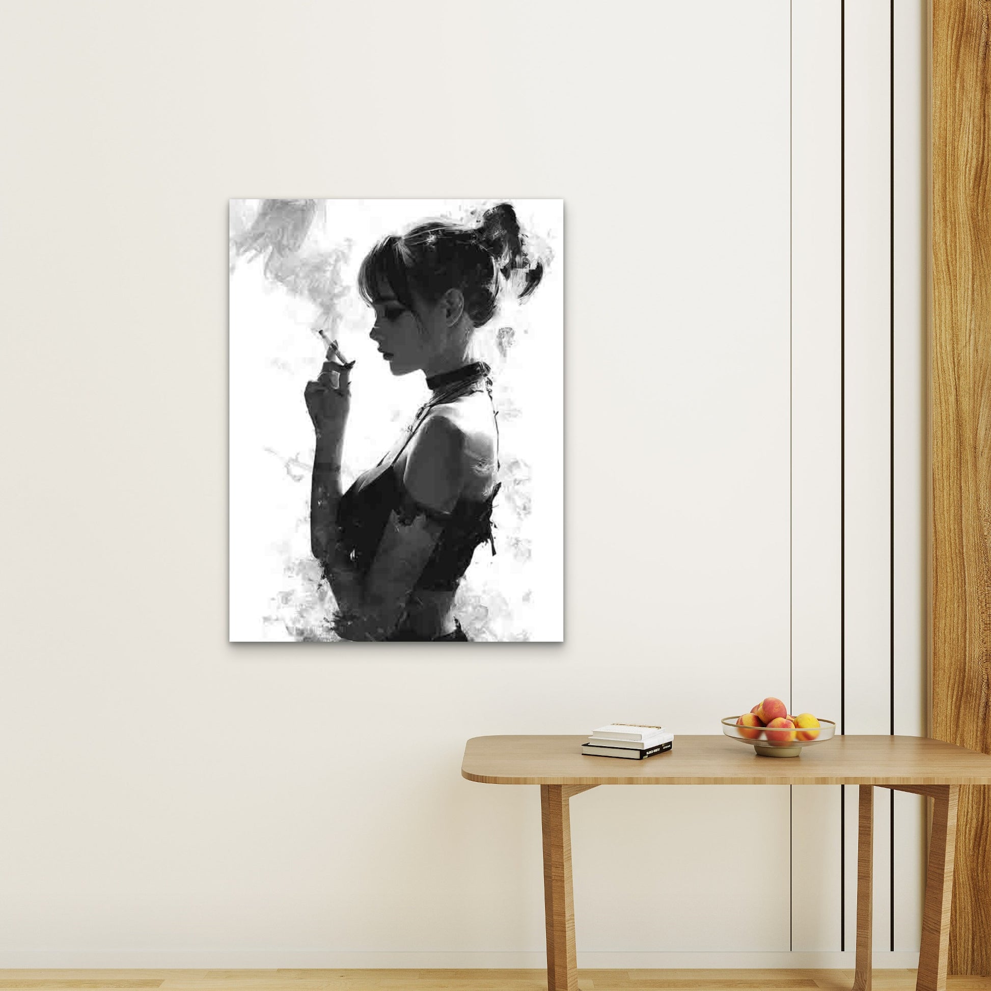 Smoking-Themed Decor 60x90cm Metal Print Ready to Hang - Bella Home Decor