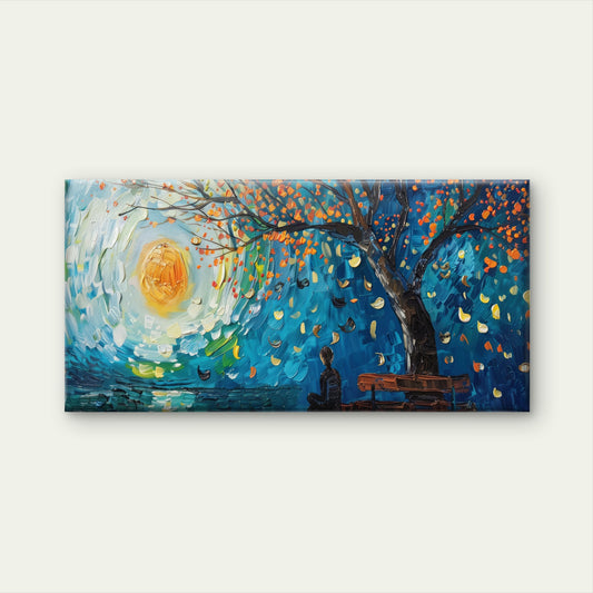 Solitude and Peace Painting Wall Art Canvas Office Home Room Framed 120x60cm
