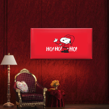 Snoopy Santa Ho Ho Ho Wall Art Canvas Office Home Room Framed 120x60cm