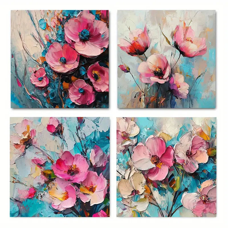 4pcs Saffro Picture Wall Art Canvas Framed