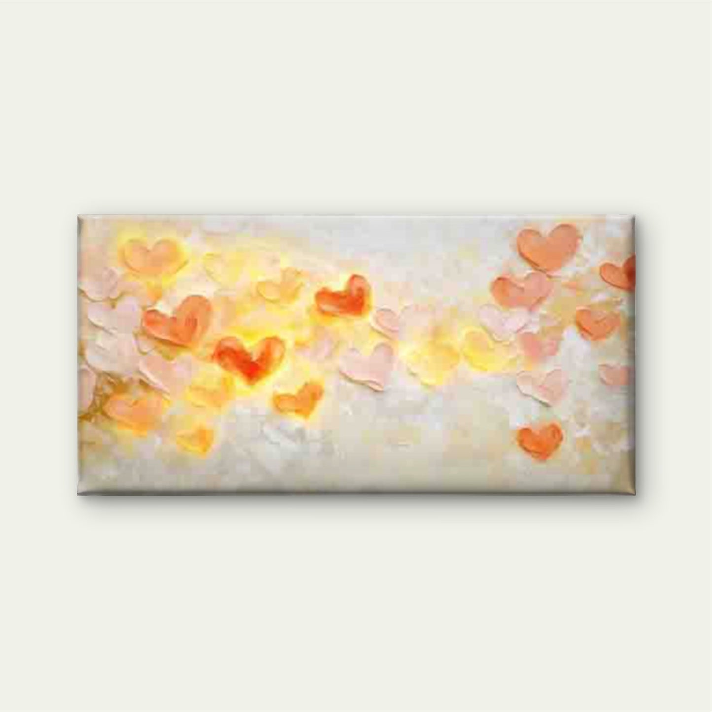 Abstract Colorful Heart Wall Art Canvas Office Home Room Framed 120x60cm