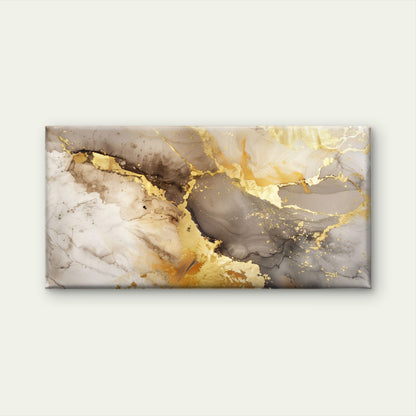 Luxury Abstract Gold Leaf Marble Wall Art Canvas Office Home Framed 120x60cm