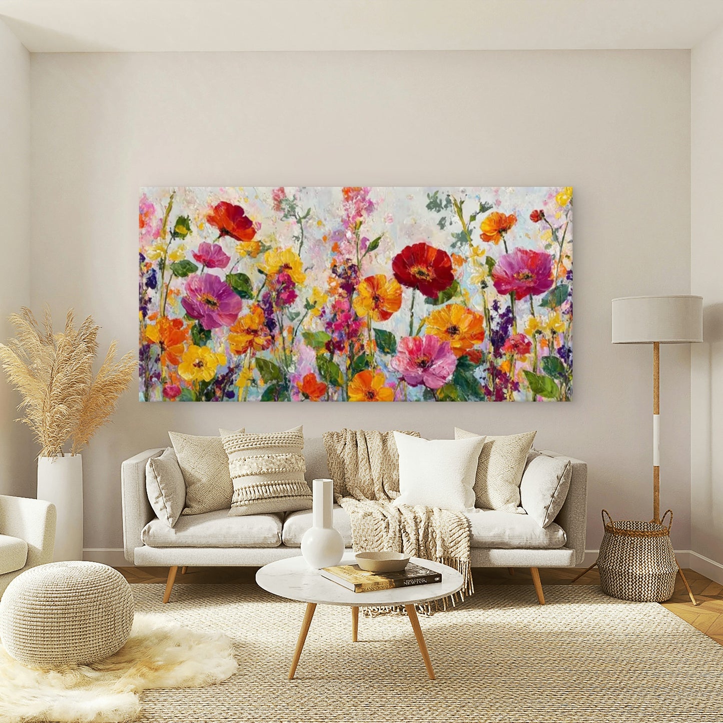 Spring Blossom Paintings Wall Art Canvas Office Home Room Framed 120x60cm