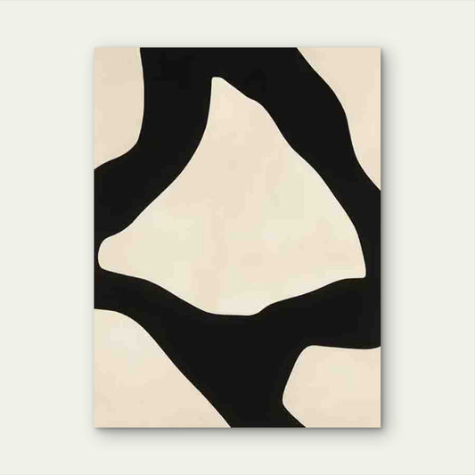 Abstract Black And White 60x90cm Metal Print Ready to Hang