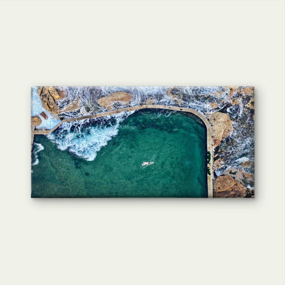 Coastal Clear Blue Water Wall Art Canvas Office Home Room Framed 120x60cm