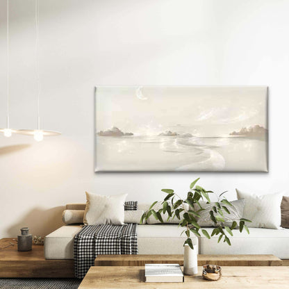 Dreamy Moonlight Ocean LandscapeWall Art Canvas Office Home Room Framed 120x60cm