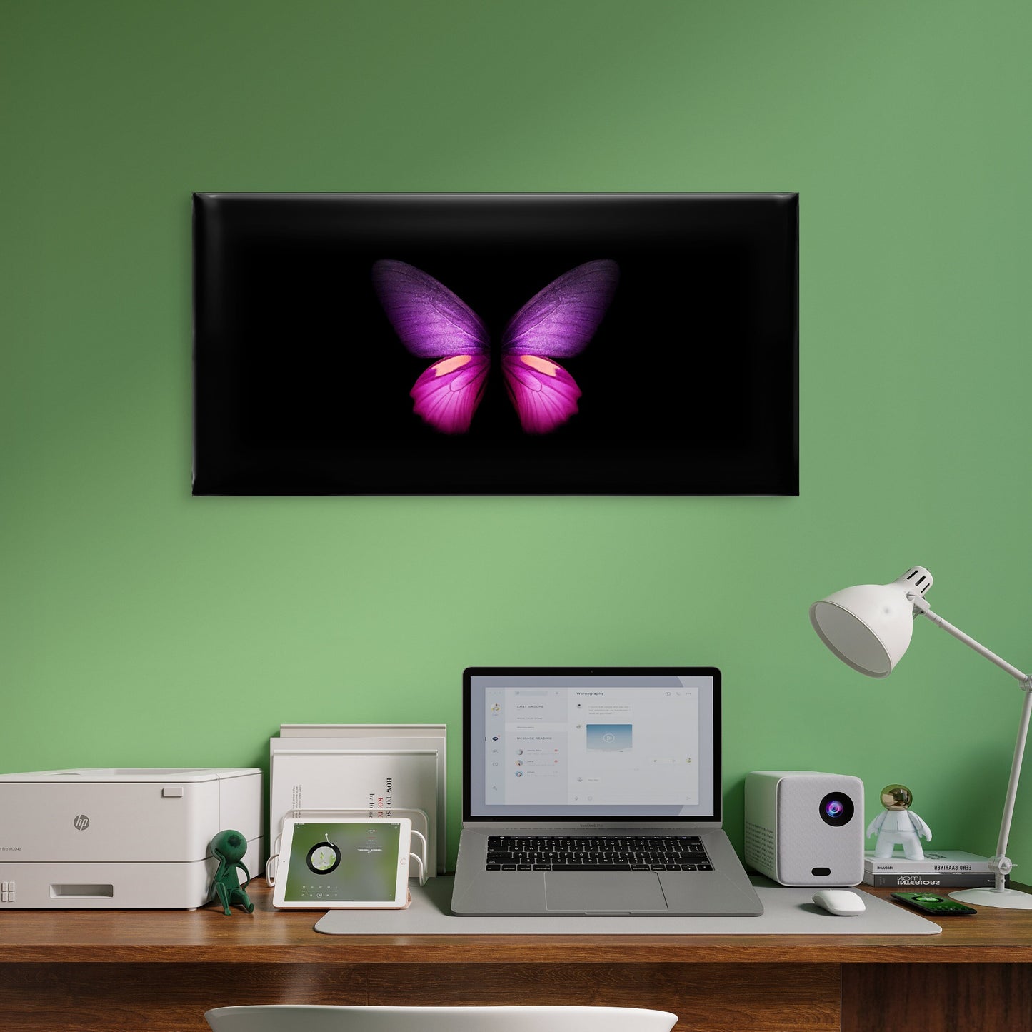 Vibrant Purple Butterfly Wall Art Canvas Office Home Room Framed 120x60cm
