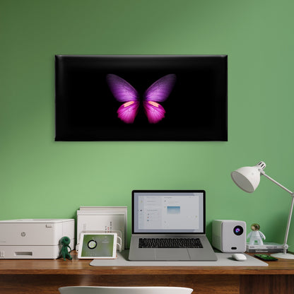 Vibrant Purple Butterfly Wall Art Canvas Office Home Room Framed 120x60cm