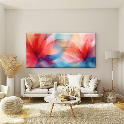 Vibrant Abstract Floral Petals Wall Art Canvas Office Home Room Framed 120x60cm
