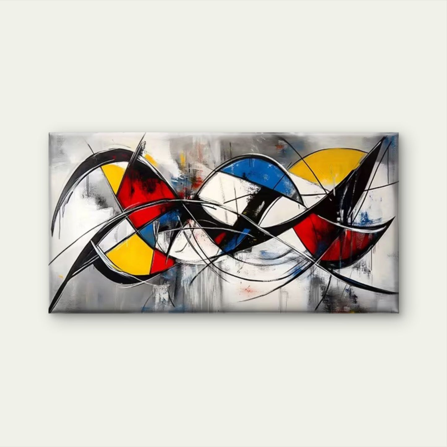 Dynamic Lines And Vibrant Color Wall Art Canvas Office Home Room Framed 120x60cm