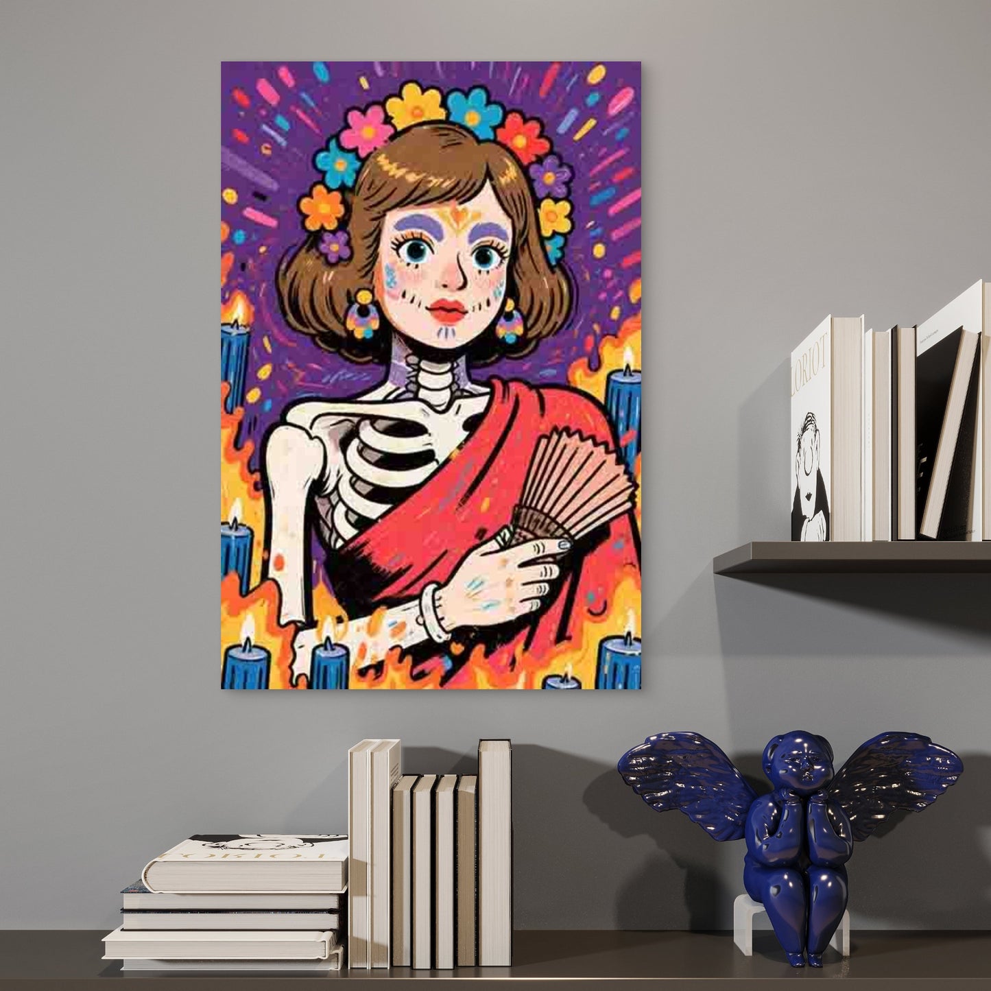 Sugar - Skull People 60x90cm Metal Print Ready to Hang - Bella Home Decor