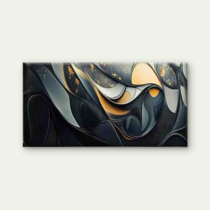 Abstract Featuring Curved Shape Wall Art Canvas Office Home Room Framed 120x60cm - Bella Home Decor