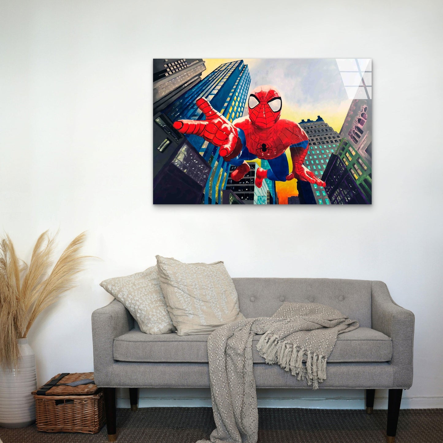 Comic Book Superhero Tempered Glass Printing Wall Art Australian Made Quality