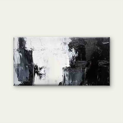 Abstract Black and White Wall Art Canvas Office Home Room Framed 120x60cm