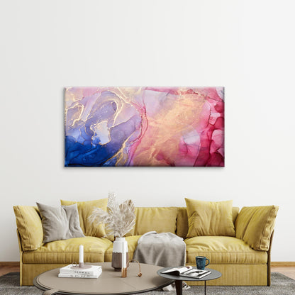 Colorful Abstract Alcohol Ink Wall Art Canvas Office Home Room Framed 120x60cm - Bella Home Decor