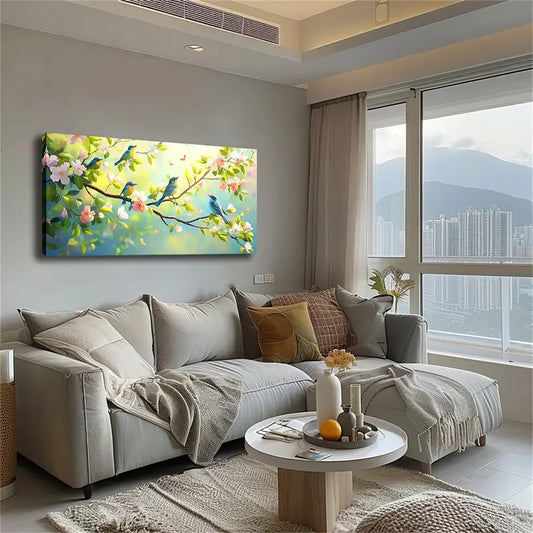 Minimalistic Abstract Branches Wall Art Canvas Office Home Room Framed 120x60cm