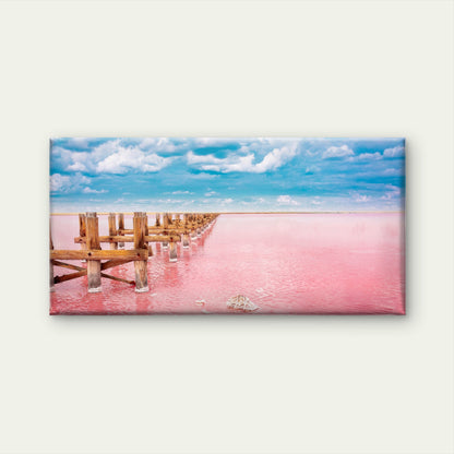 Lake Syvash Crimea, Ukraine Wall Art Canvas Office Home Room Framed 120x60cm
