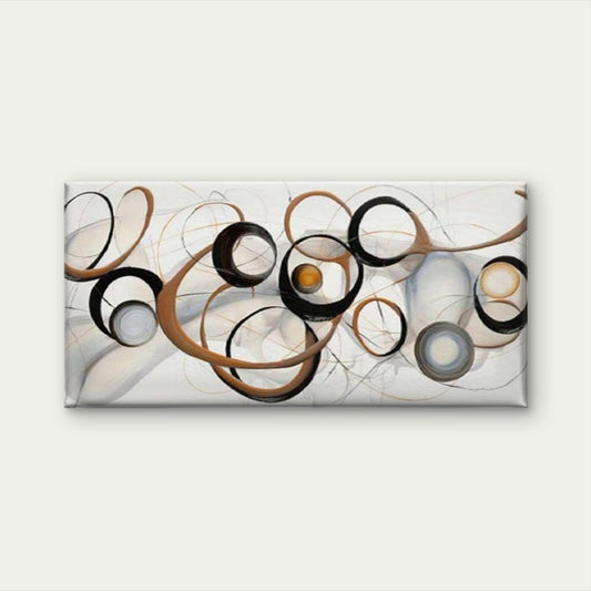 Abstract Geometric Lines Wall Art Canvas Office Home Room Framed 120x60cm