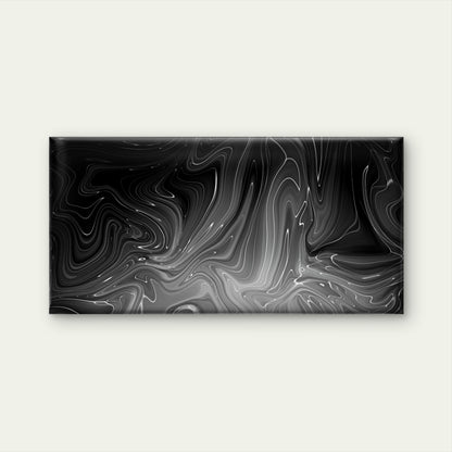 Black White Liquid Marble Wall Art Canvas Office Home Room Framed 120x60cm