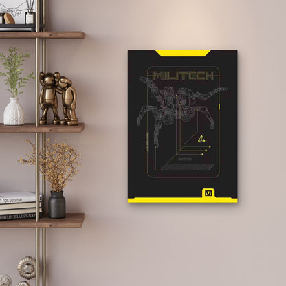 Robotic Spider Artwork Metal Print Ready to Hang