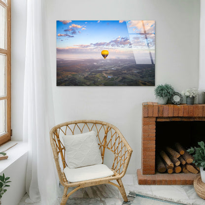 Hunter Valley Hot Air Balloon Flight  Acrylic Glass Printing Wall Art Australian Made Quality