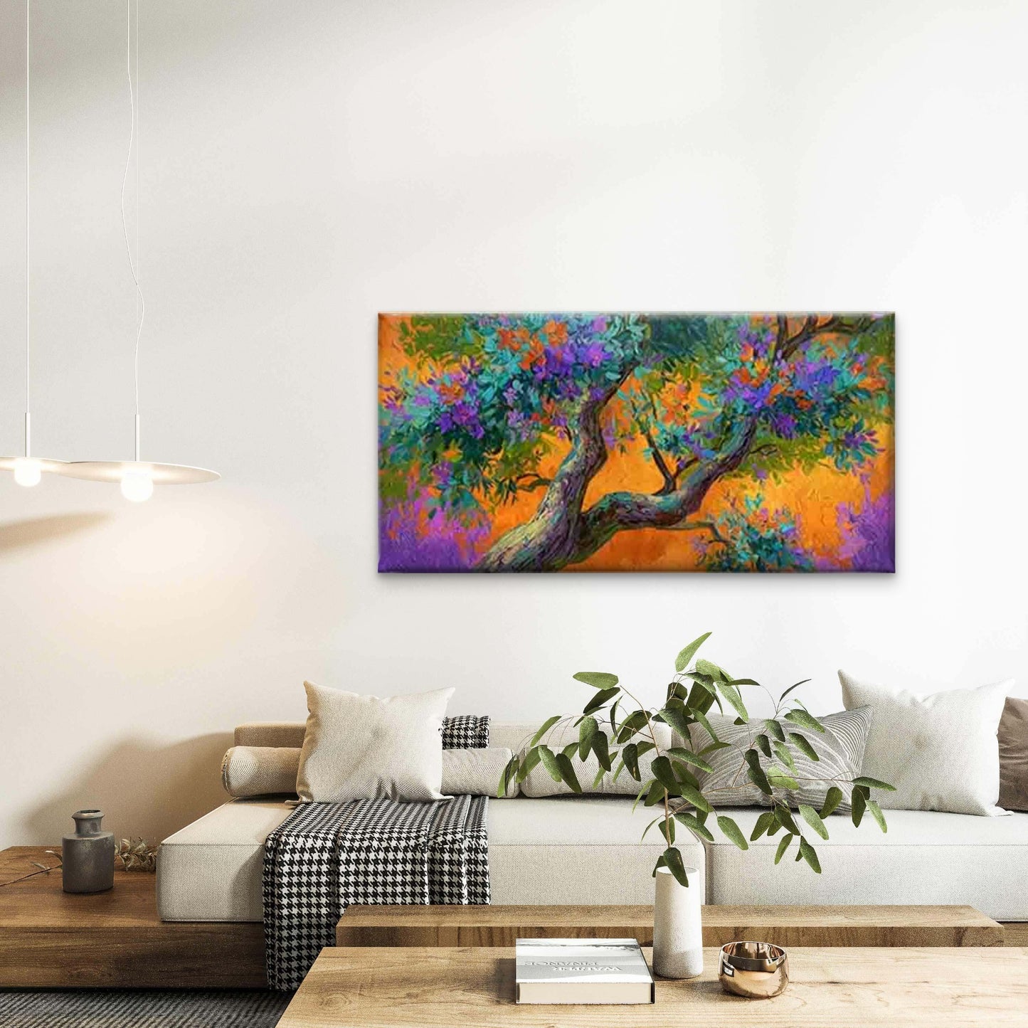 Vibrant, & Floral Botanical Wall Art Canvas Office Home Room Framed 120x60cm - Bella Home Decor