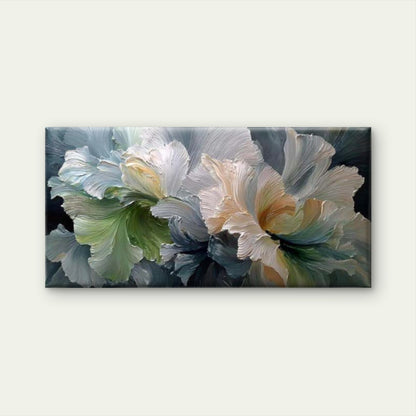 Floral Abstract Petal Flow Wall Art Canvas Office Home Room Framed 120x60cm - Bella Home Decor