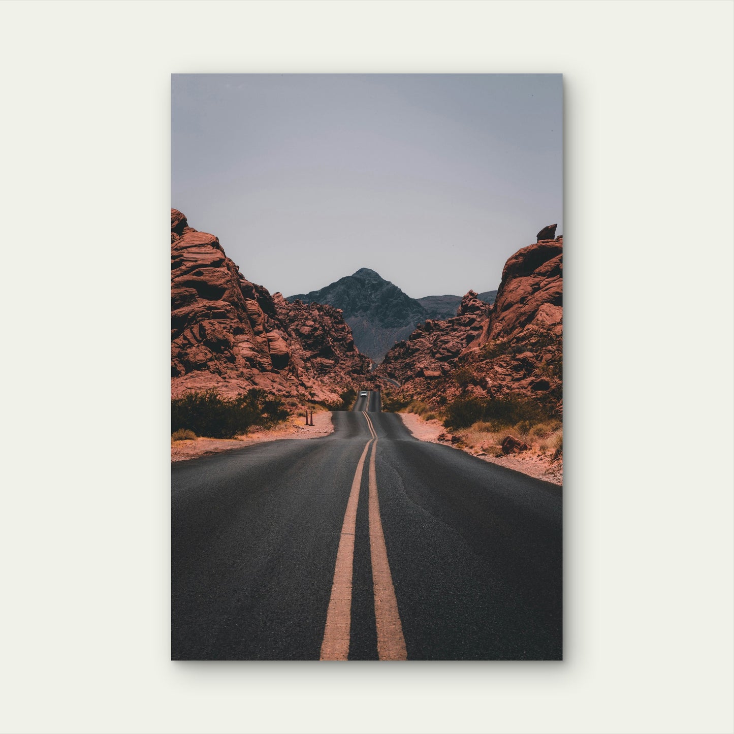 Scenic Road Through Valley Of Fire State Park 40x60cm Metal Print Ready to Hang