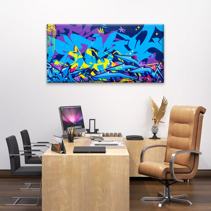 Graffiti Urban Hip Hop Culture Wall Art Canvas Office Home Framed 120x60cm