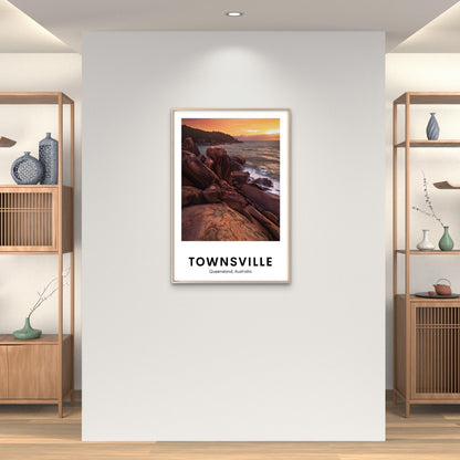 Queensland Coastal Travel Print Travel Poster Print Wall Art - Bella Home Decor