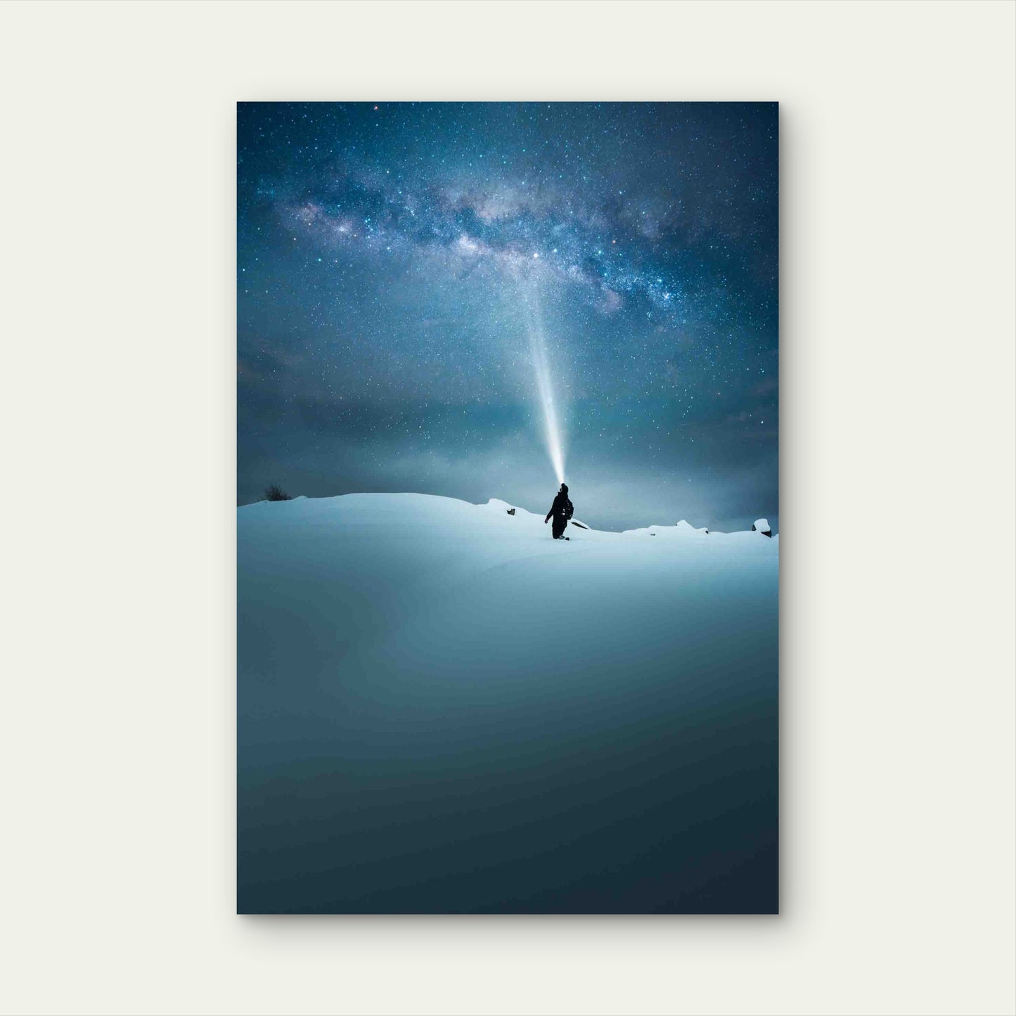 Winner Silhouette On Night Sky Background Metal Print Ready to Hang