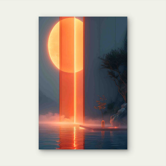Stunning Sunset Gateway Another World 60x90cm Metal Print Ready to Hang