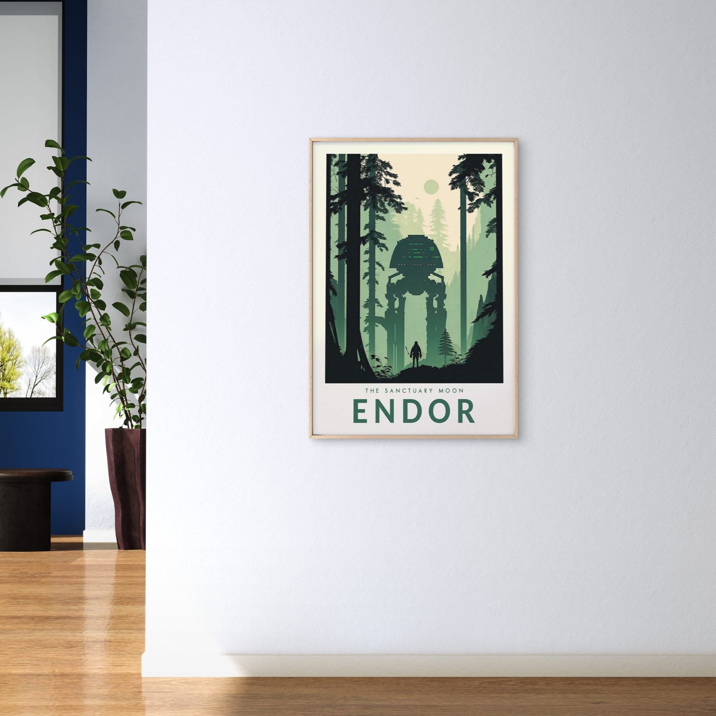 Endor The Sanctuary Moon, Tall Trees Art Travel Poster Print Wall Art - Bella Home Decor