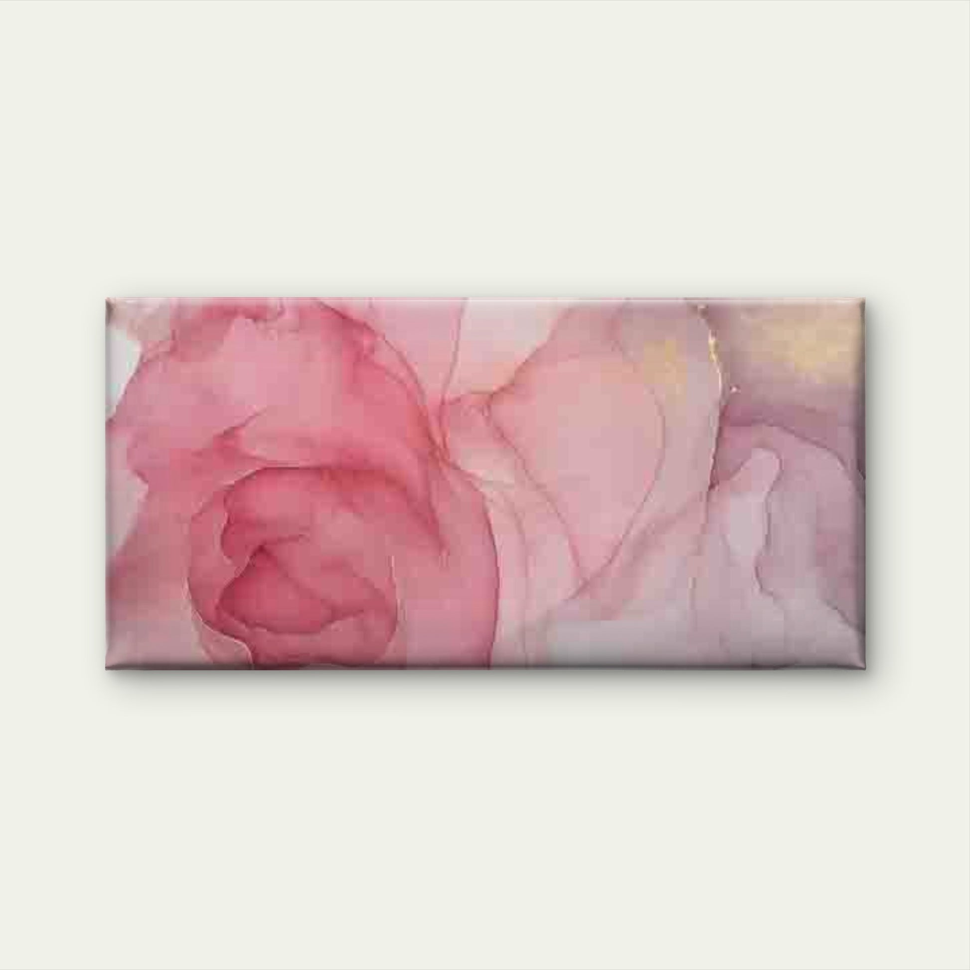 Pink, Purple, Golden Abstract Wall Art Canvas Office Home Room Framed 120x60cm - Bella Home Decor