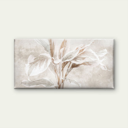 Beige Boho Botanical Leaf Wall Art Canvas Office Home Room Framed 120x60cm