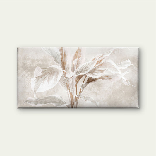 Beige Boho Botanical Leaf Wall Art Canvas Office Home Room Framed 120x60cm