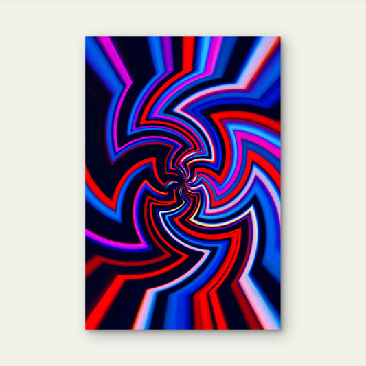 Abstract Kaleidoscope Swirl Design 60x90cm Metal Print Ready to Hang