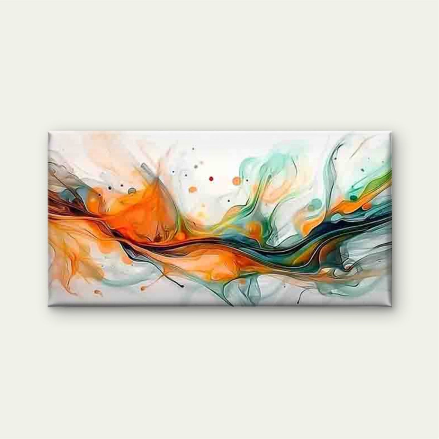 Modern Abstract Fluid Art Wall Art Canvas Office Home Room Framed 120x60cm - Bella Home Decor