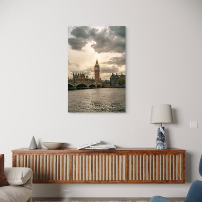 Big Ben Towering Over The City Of London 40x60cm Metal Print Ready to Hang