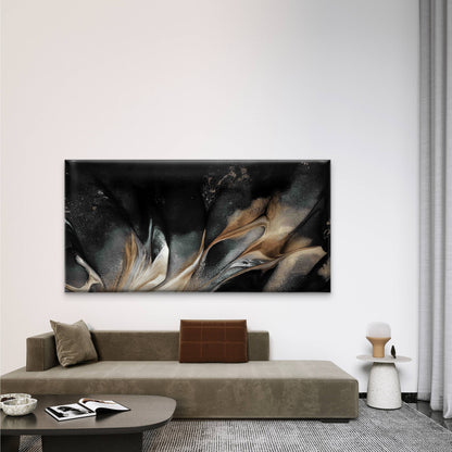 Abstract Black Art Gold Black Wall Art Canvas Office Home Room Framed 120x60cm Wall Art Canvas Office Home Room Framed 120x60cm