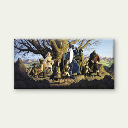 Fantasy Quest Journey Wall Art Canvas Office Home Room Framed 120x60cm