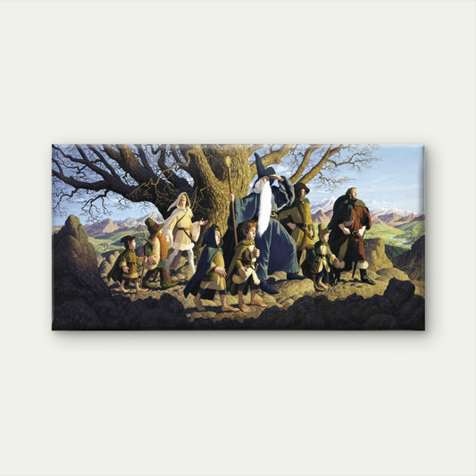 Fantasy Quest Journey Wall Art Canvas Office Home Room Framed 120x60cm
