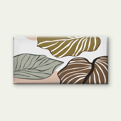 Abstract Boho Sage Green Palm Leaf Wall Art Canvas Office Home Framed 120x60cm