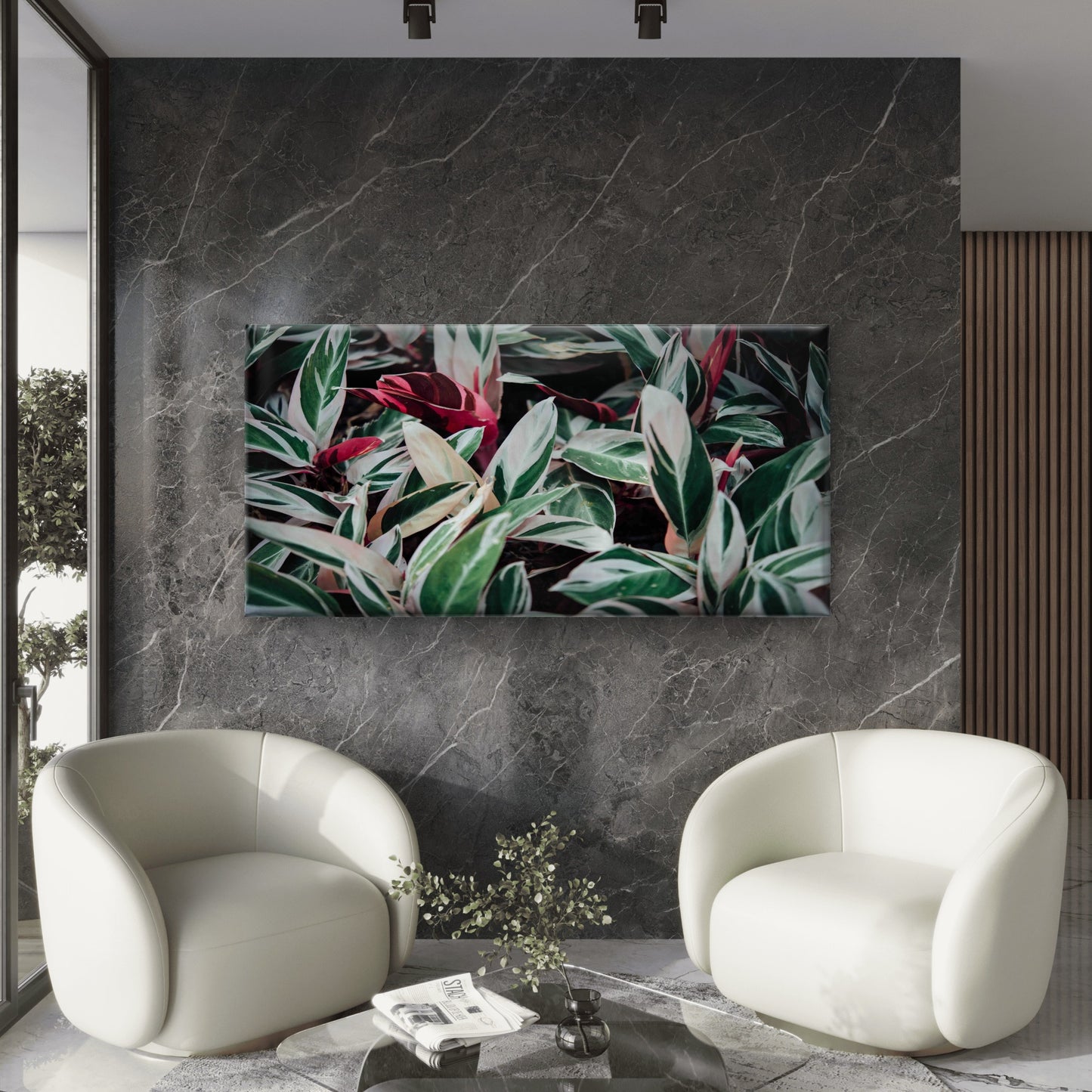 Abstract Background Flowers Wall Art Canvas Office Home Room Framed 120x60cm - Bella Home Decor