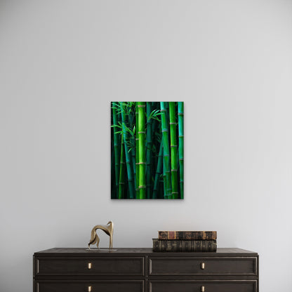 Modern Japanese Bamboo 60x90cm Metal Print Ready to Hang