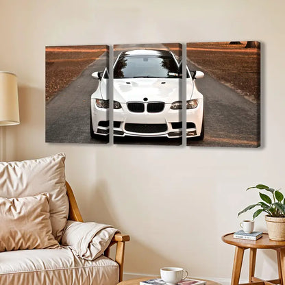 3pcs Supercar Racing Performance Poster Wall Art Set Canvas Framed 50x70cm - High Quality Print 100% Australian Made Wall Canvas Ready to Hang