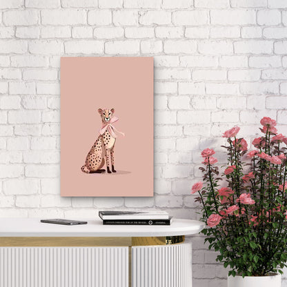 Cheetah Cub-like Spotted Animal 60x90cm Metal Print Ready to Hang - Bella Home Decor